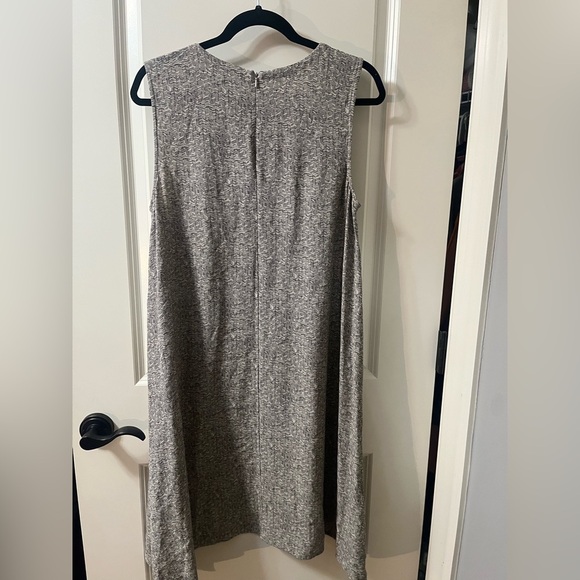 Eileen Fisher Broken Chevron Tencel Dress Size Medium - Picture 5 of 8